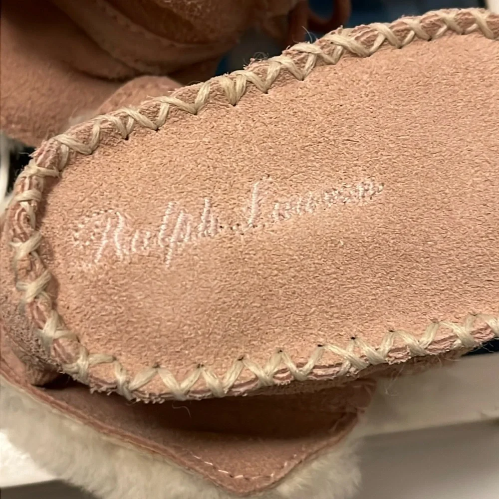 Polo Ralph Lauren Tribe Baby Infant Crib Booties Shoes Boots girls Size 0